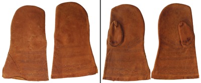 Unmarked: Pair Of Decorated Leather Mittens