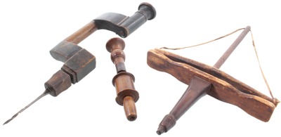 Assorted Makers: Three Early Wooden Boring Tools