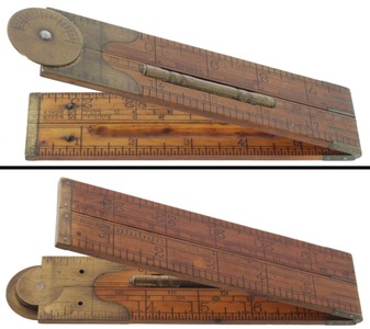Lufkin Rule Company, Saginaw, Michigan, No. 863 L: Boxwood Combination Folding Rule