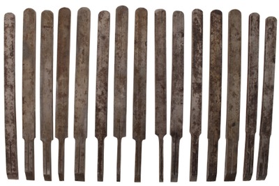 Unmarked: Two Sets Of Plow Plane Cutting Irons
