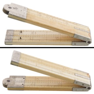 STANLEY (Unmarked), No. 91: Rare One-Foot, Four Fold Folding Rule