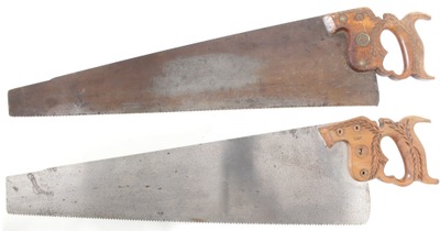 Henry Disston & Sons, Philadelphia, Pennsylvania, No. 12: Two "London Spring Steel" Hand Saws