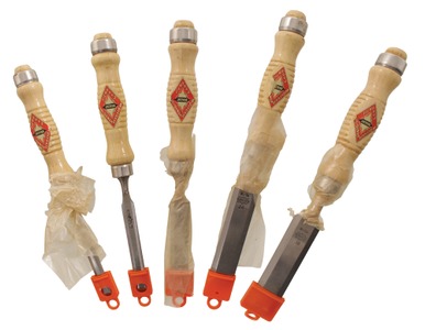 Wilhelm Schmitt & Company, Remscheid, Germany: Unused Set Of Five Beveldge Tang Chisels