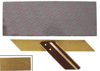 Bridge City Tool Company, Portland, Oregon, No. MS-2: Rosewsood & Brass Miter Try Square