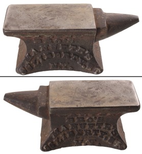 Walton Bros. Mfrs./96 Liberty St.: Early Cast Iron Advertsing Anvil