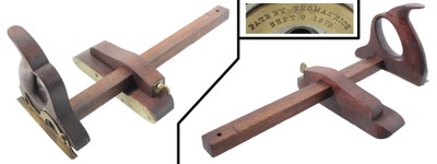 Thomas Rice, Boston, Massachusetts: Rosewood Slitter Marking Gauge