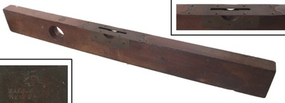 Hall & Knapp, New Britain, Connecticut, No. 3: Early Mahogany Spirit Level