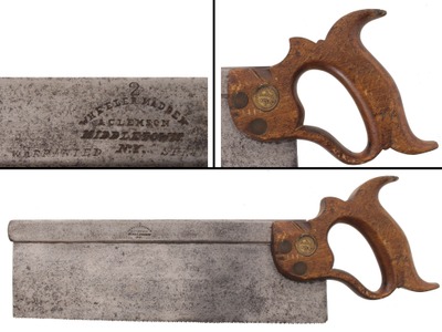 Wheeler, Madden & Clemson/Middlet: Early 12" Steel Back Tenon Saw