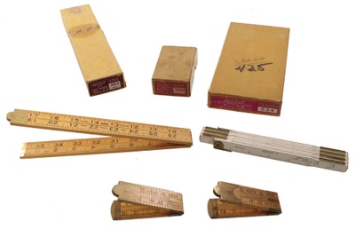 Lufkin Rule Company, Saginaw, Michigan: Three Original Box Folding Rules