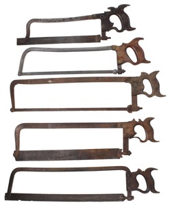 Assorted Makers: Coll. Of Six Early Butcher's Saws