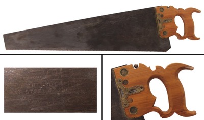 Henry Disston & Sons, Philadelphia, Pennsylvania, No. 43: Rare Combination Square, Rule & Saw