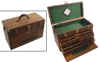 H. Gerstner & Sons, Dayton, Ohio: Clean & Usable Qtr. Sawn Oak Tool Chest