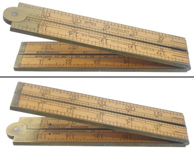 Stanley Rule & Level, No. 72 1/2: Two Foot, Four Fold Folding Rule