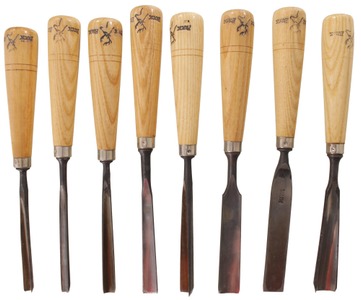 Buck Brothers, Millbury, Massachusetts: Set Of Eight Clean Carving Tools