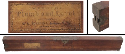 G.A. Bushnell, Sprague, Connecticut: Early Laminated Plumb & Level