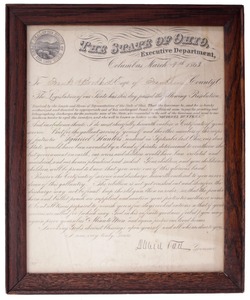 State Of Ohio Executive Departmen: Original Gubernatori Al Proclamation