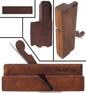 Iohn Sleeper, Newburyport, Massachusetts: Early Beech Body Cove & Astragal Molding Plane