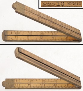 Lufkin Rule Company, Saginaw, Michigan, No. 781 C: Two-Foot/Four Fold Folding Rule