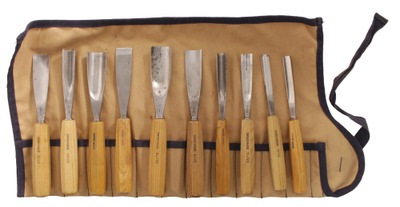Pfeil Swiss Made, Langenthal, Switzerland: Superb Set Of Ten Large Carving Tool