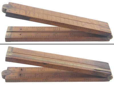 Unmarked: 18th Century Four Fold Folding Rule