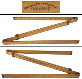 Chapin-Stephens Company, Pine Meadow, Connecticut, No. 98: Three-Fold/Sliding Folding Rule