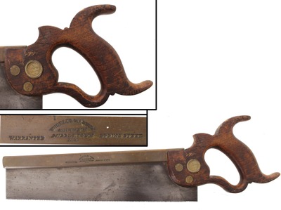 Wheeler, Madden & Clemson/Middlet: Early 12" Brass Back Tenon Saw