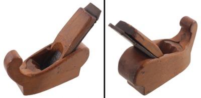 Unmarked: Solid Boxwood Horned Smooth Plane