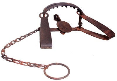 Oneida Game Trap Company, Oneida, New York, No. 415 X: Kinsley's Patent Beaver Trap