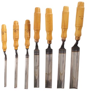 Buck Brothers, Millbury, Massachusetts: Stepped Set Of Seven Crank Neck Gouge