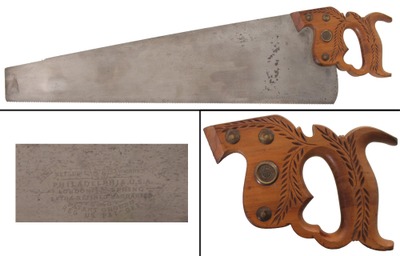 Henry Disston & Sons, Philadelphia, Pennsylvania, No. 12: London Spring 26" 12 Pt. Crosscut Saw