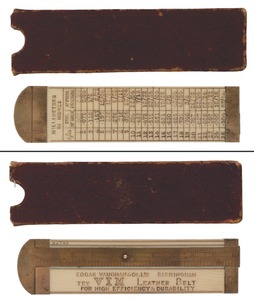 Vaughn & Co., Edgar/Birmingham: 19th C. Advertising Caliper Rule
