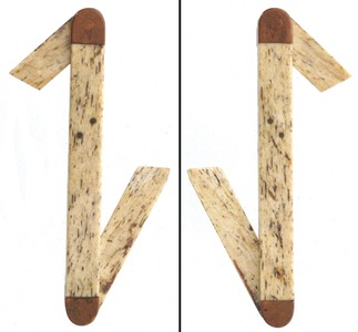 Unmarked: Diminutive Brass & Whalebone Bevel