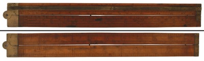 Samuel Davis, Burry Street, Wolverhampton, England: Ca. 1770 Boxwood Folding Rule