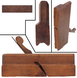 Jo. Wilbur, Newport, Rhode Island: Early Skew Round Molding Plane