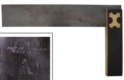 Robert Sorby, Sheffield, England: Extra Clean Ebony Hdl. Try Square