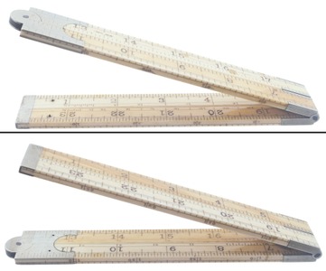 Stephens & Company, Riverton, Connecticut, No. 83: Ivory & Ger. Silver Folding Rule
