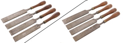 Buck Brothers, Millbury, Massachusetts: Stepped Set Of Four Pattern Mkrs. Chisel