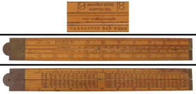 Stanley Rule & Level, No. 22: Two Foot, Two Fold Folding Rule