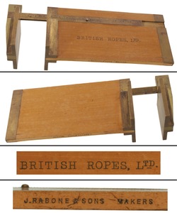 British Ropes/London, England: Rare Wide Jaw Rope Caliper