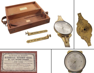 Alexander Megary, New York, New York: Early Precision Surveyor's Compass