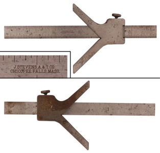J. Stevens & Company, Chicopee Falls, Massachusetts: Rare Sliding Head Centering Square