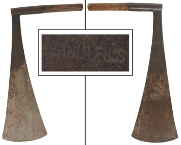 Perrin Fils/Belleville, France: Rare "Coupe Mark" Wine Processing Axe