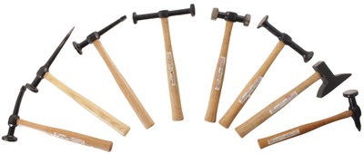 Unmarked: Superb Set Of Eight Augo Body Work Hammers