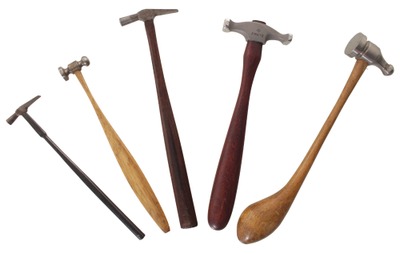 Assorted Makers: Wkg. Set Of Metal Working Hammers