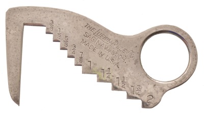 Lufkin Rule Company, Saginaw, Michigan: Unused Nickel Plated Lumber Gauge
