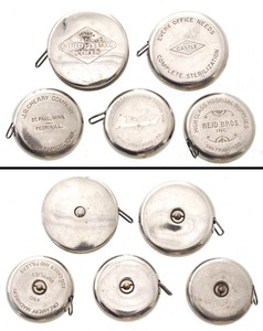 Lufkin Rule Company, Saginaw, Michigan: Five Small Size Advertising Tape Measures