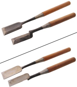 Unmarked: Two Oversize Japanese Chisels