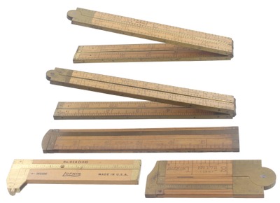 Lufkin Rule Company, Saginaw, Michigan: Five Clean Caliper Folding Rules