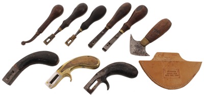 Assorted Makers: Lot Of Incomplete Leather Tool