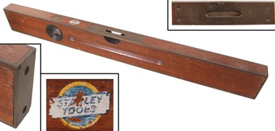 Stanley Rule & Level, No. 93: Brass Bound Mahogany Level